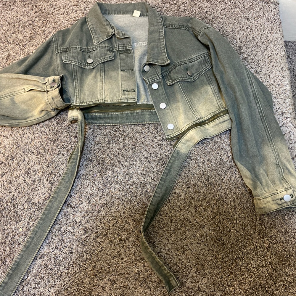 Women's Olive Denim Jacket